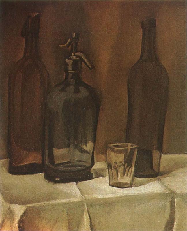 Siphon and winebottle, Juan Gris
